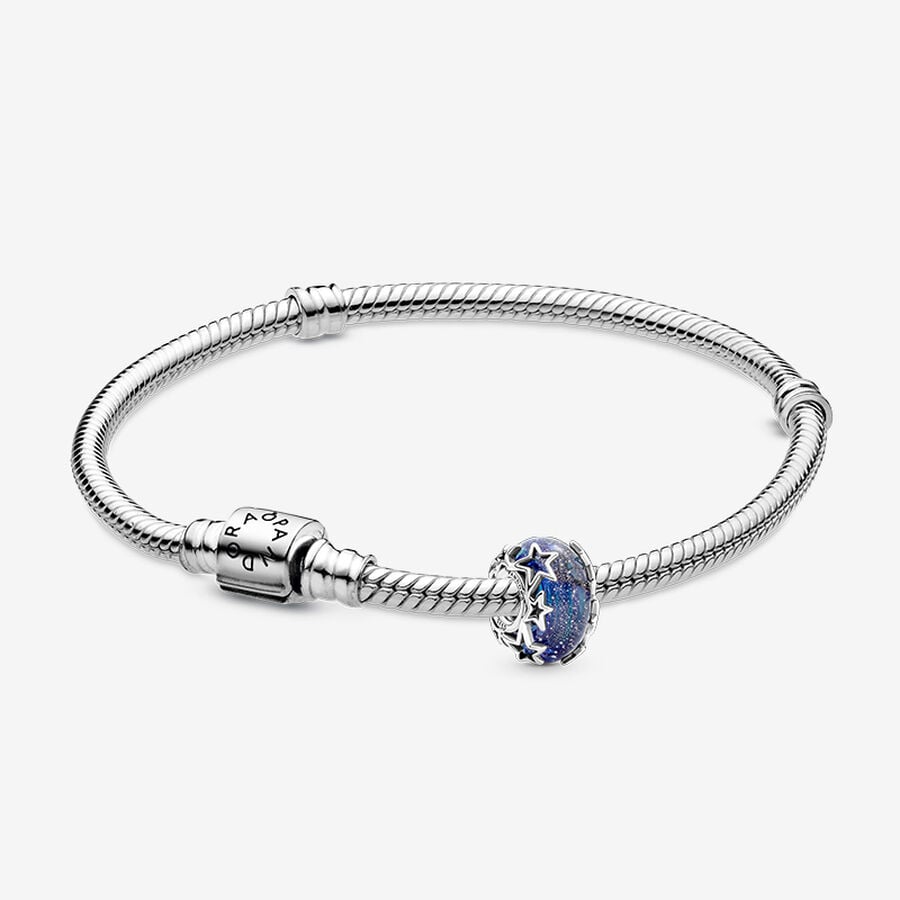 Bracelet Composé Murano Bleu Galaxie & Étoile image number 0